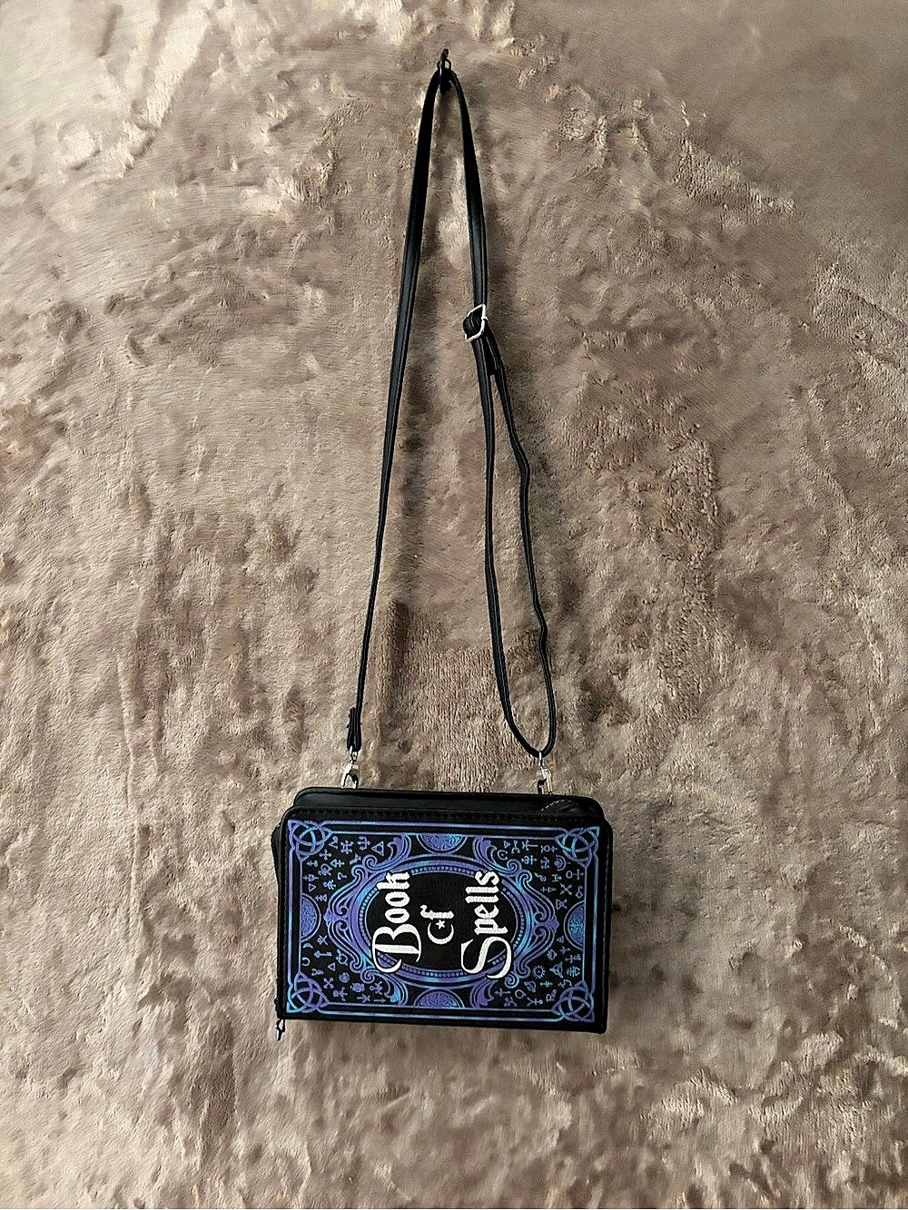 Book of Spells Black & Blue Crossbody Bag